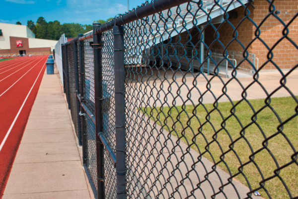Black Vinyl Chain Link Fence Commercial and sports complex properties